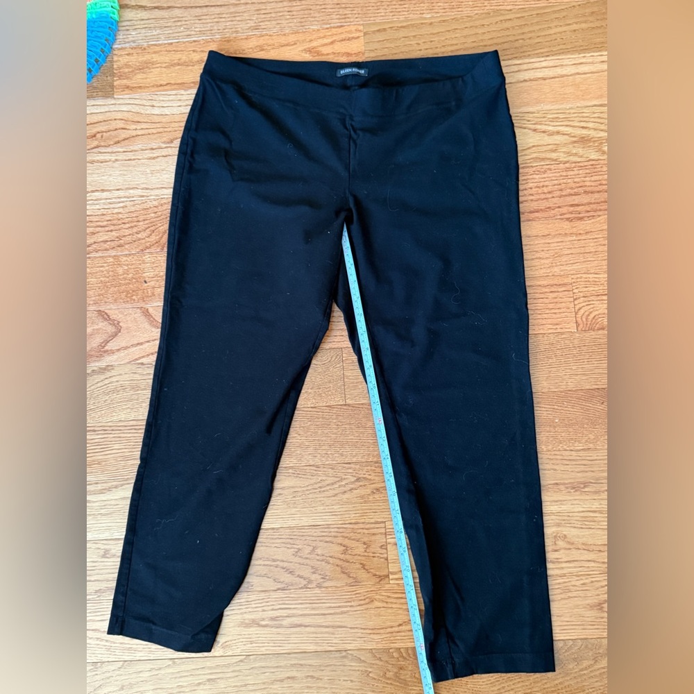 Eileen Fisher Black Cropped Pants- no size, fits like L